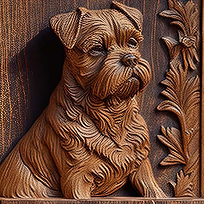 3D model Border Terrier dog (STL)